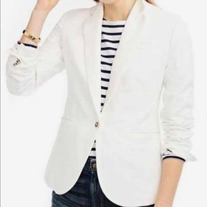 Jcrew Campbell white linen blazer size 6